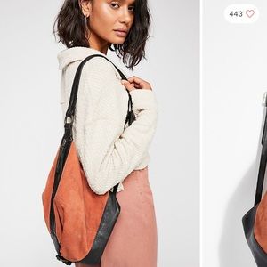 NWOT Free People Serena Suede Slouchy backpack